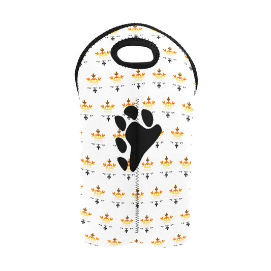 Bear Pride Flag Snowflake 2-Bottle Neoprene Wine Bag