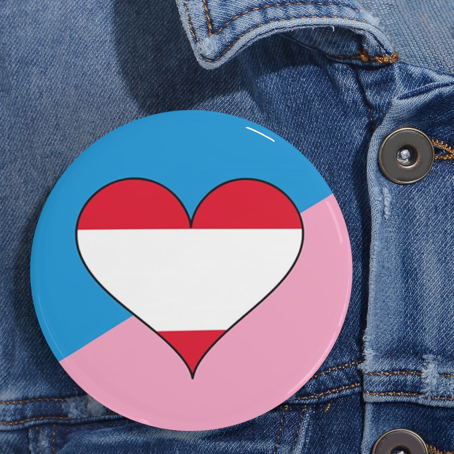 Age Play Fetish Flag Round Pin