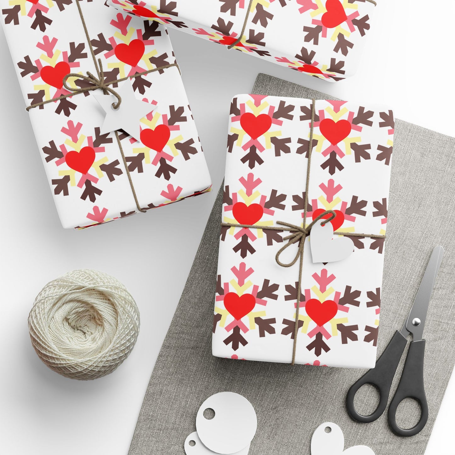 Fat Fetish Pride Flag Snowflake Wrapping Paper - Multiple Sizes/Finishes