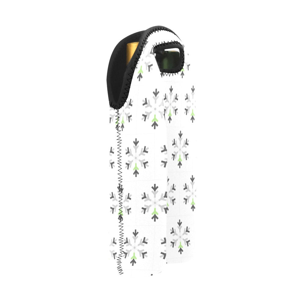 Agender Pride Flag Snowflake 2-Bottle Neoprene Wine Bag