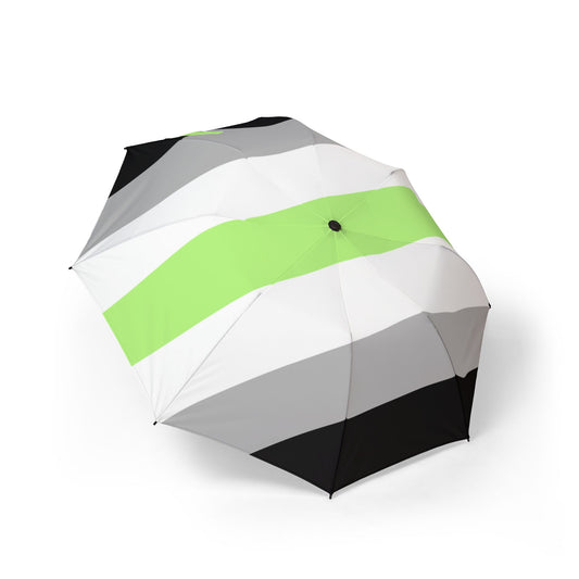 Agender Pride Flag Semi-Automatic Foldable Umbrella