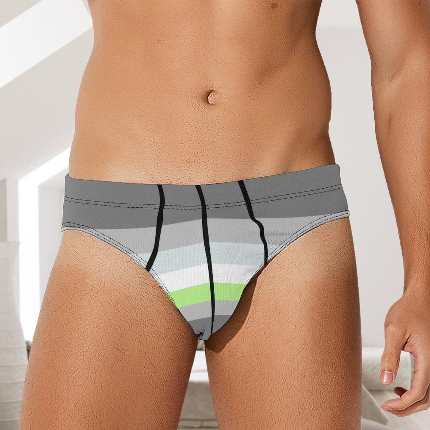 Demiagender Pride Flag Briefs – Traditional Masculine Cut