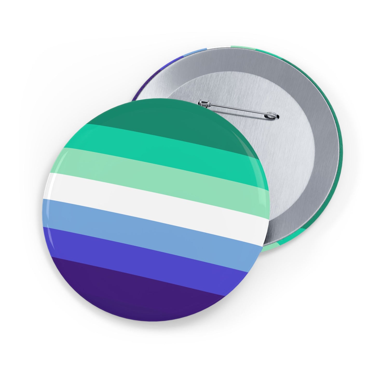MLM Pride Flag Round Pins - Multiple Sizes