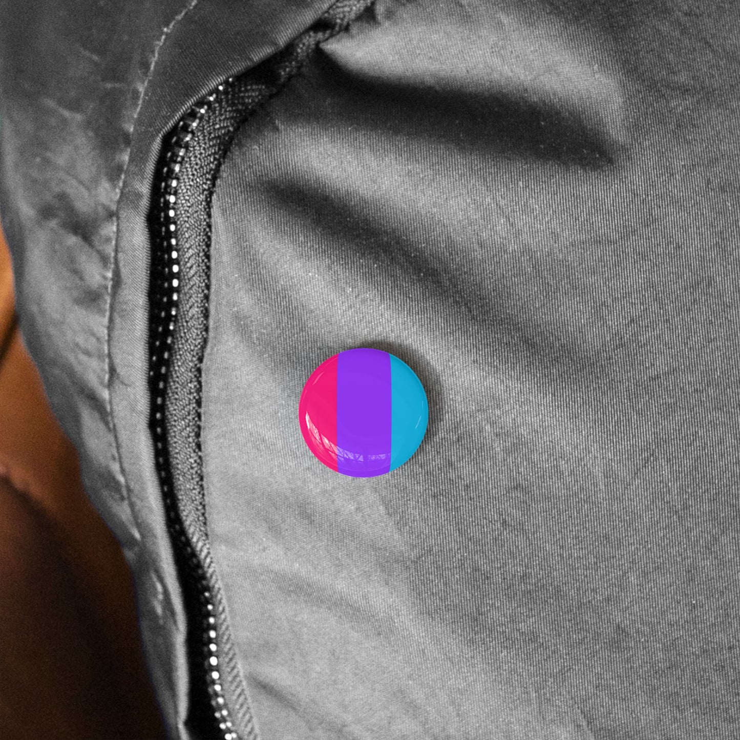 Androgyne Pride Flag Round Pins - Multiple Sizes