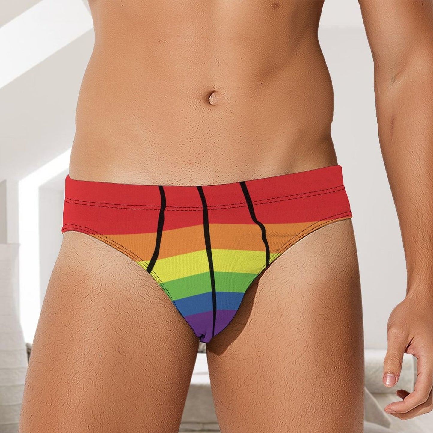 Inclusive Progress Pride Flag Briefs – Traditional Masculine Cut