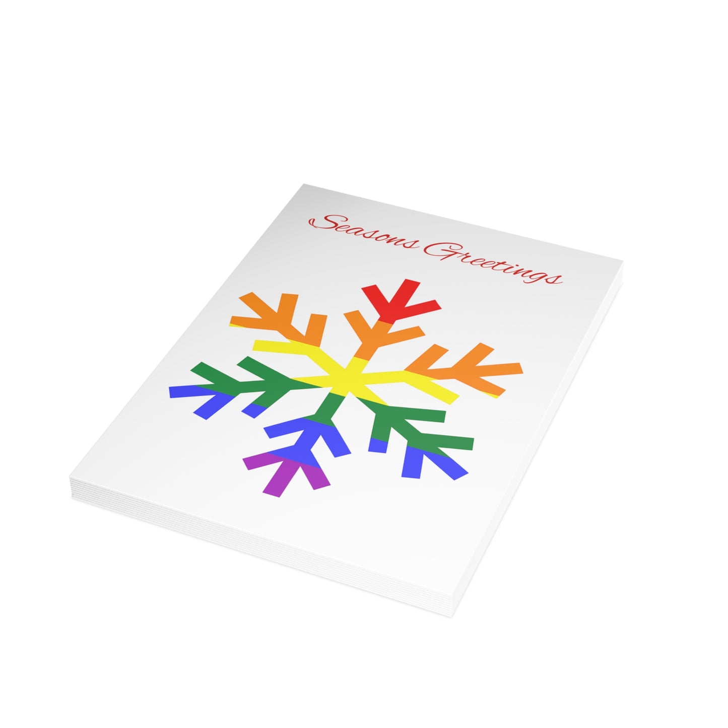 Rainbow Pride Flag Snowflake Greeting Cards