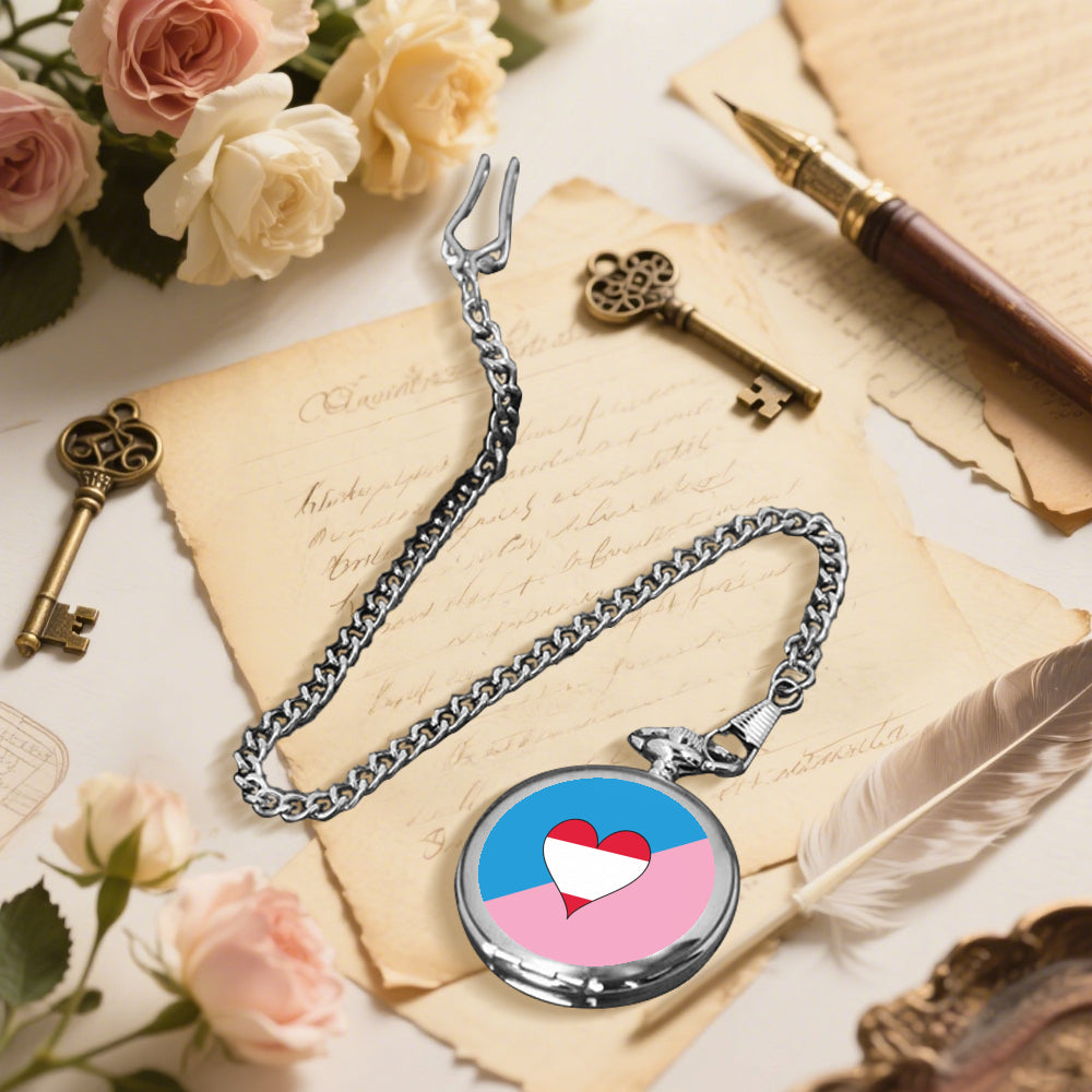 Age Play Fetish Pride Flag Round Pocket Watch