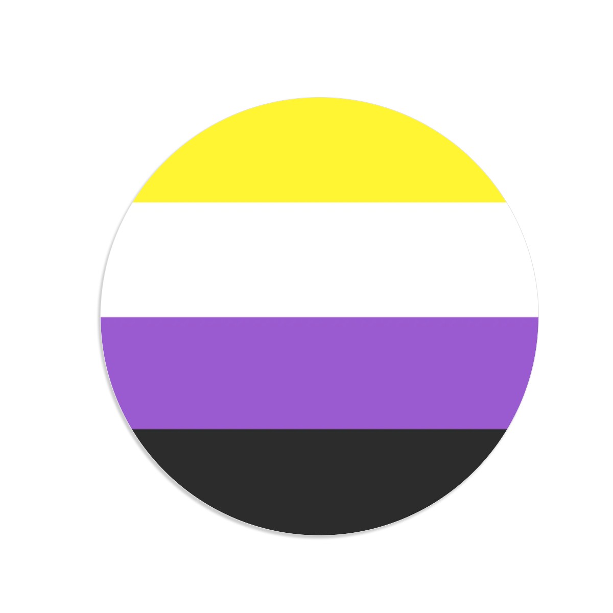 Non-Binary Pride Flag Round Magnet