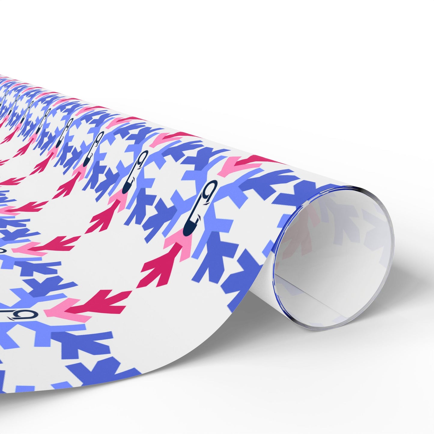 ABDL Pride Flag Snowflake Wrapping Paper - Multiple Sizes/Finishes