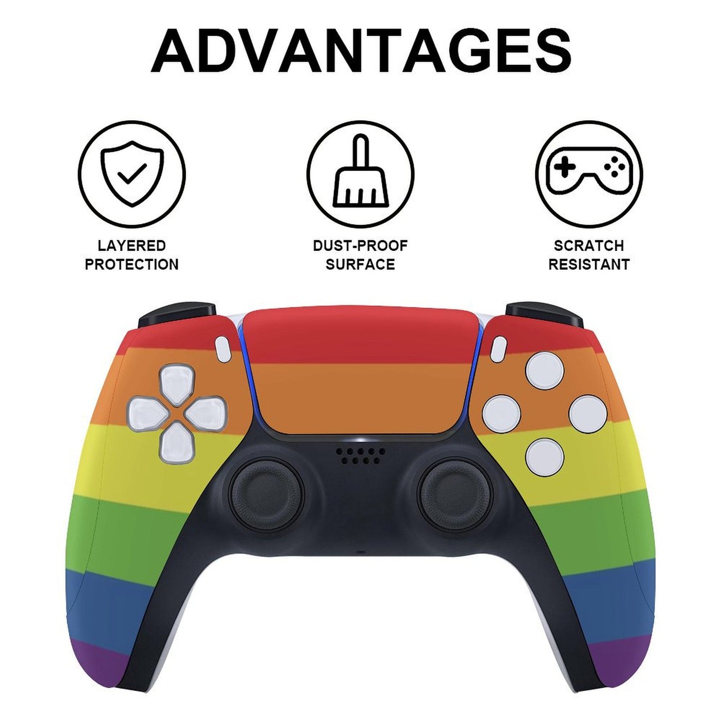 Inclusive Progress Pride Flag PS5 Game Console Sticker (Optical Drive Version)