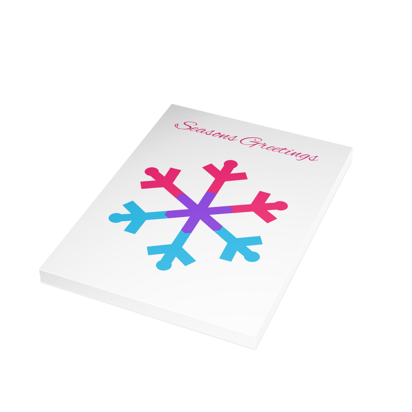 Androgyne Pride Flag Snowflake Greeting Cards