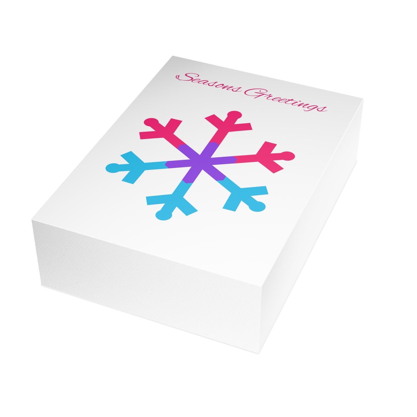 Androgyne Pride Flag Snowflake Greeting Cards