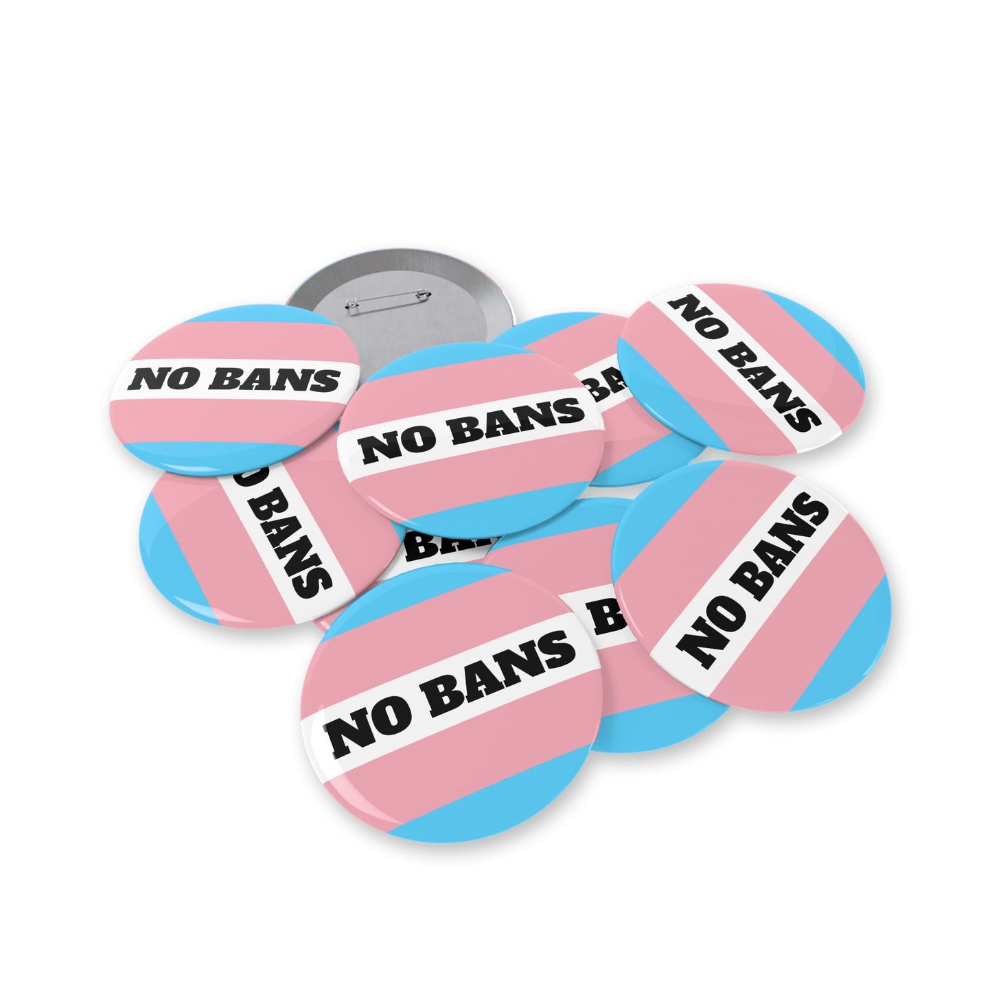 No Bans Round Pins - Multiple Sizes