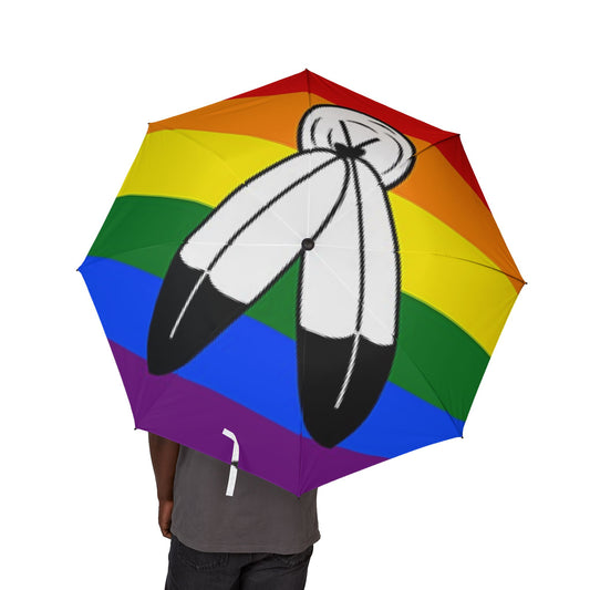 Two Spirit Pride Flag Semi-Automatic Foldable Umbrella