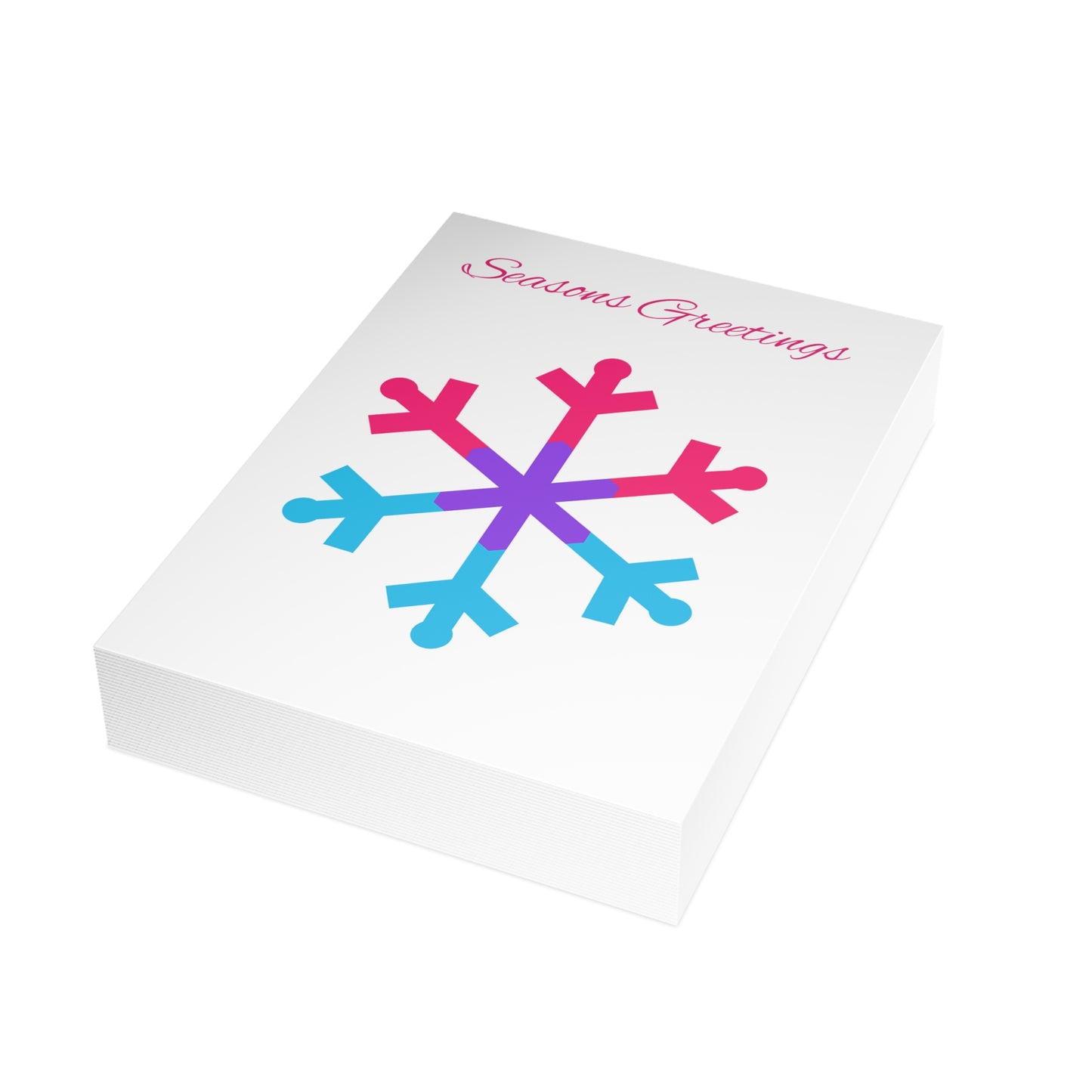 Androgyne Pride Flag Snowflake Greeting Cards