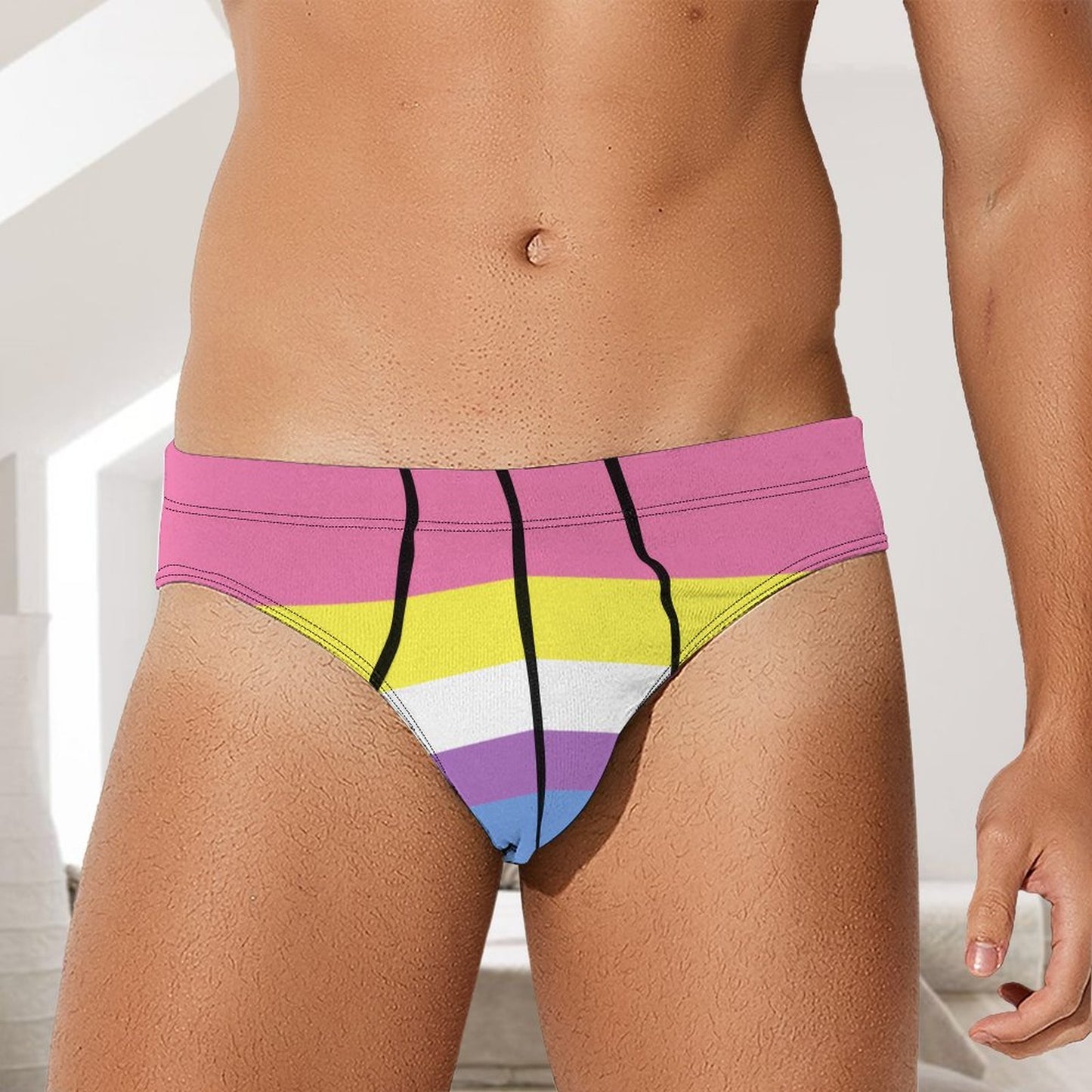 Bigender Pride Flag Briefs – Traditional Masculine Cut