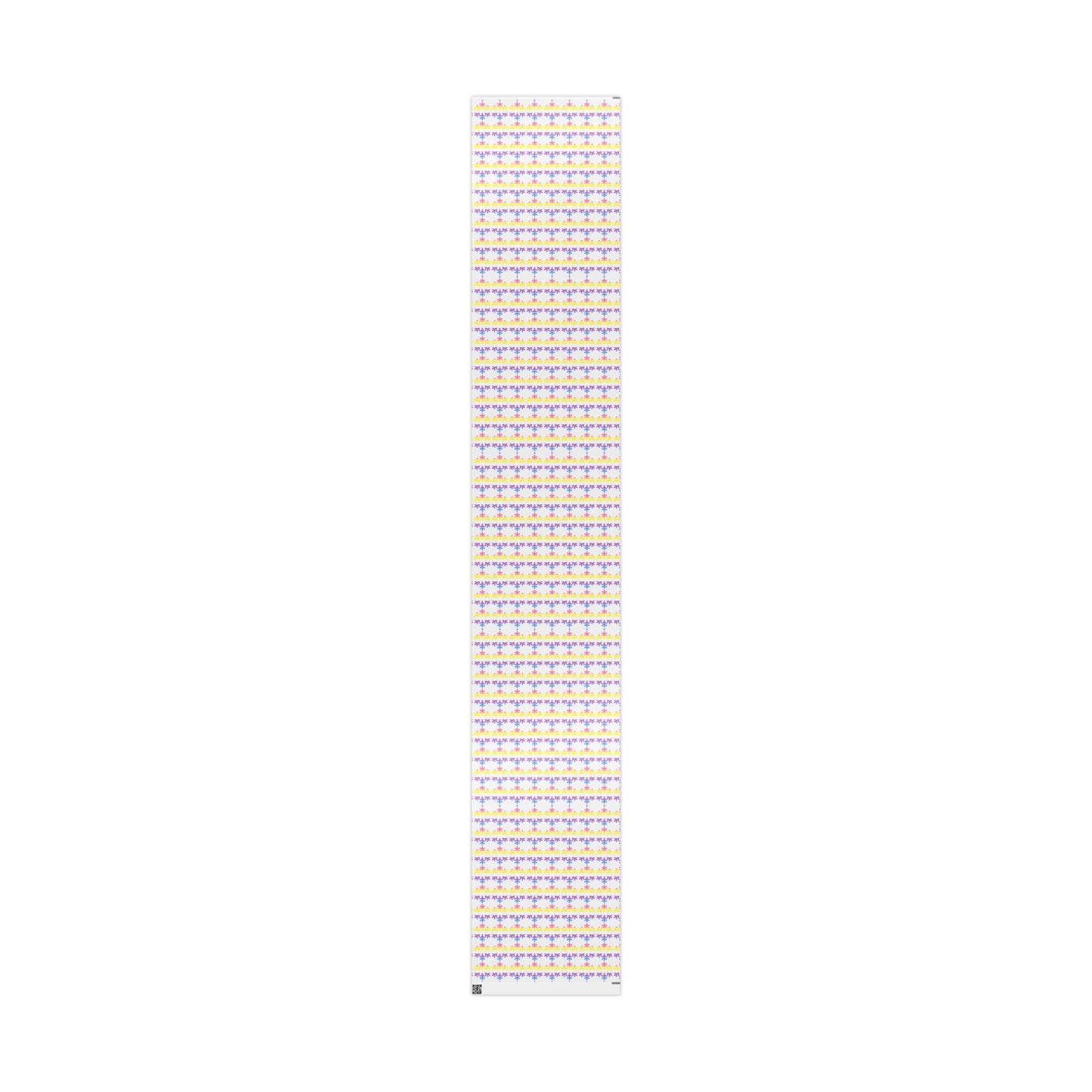 Bigender Pride Flag Snowflake Wrapping Paper - Multiple Sizes/Finishes