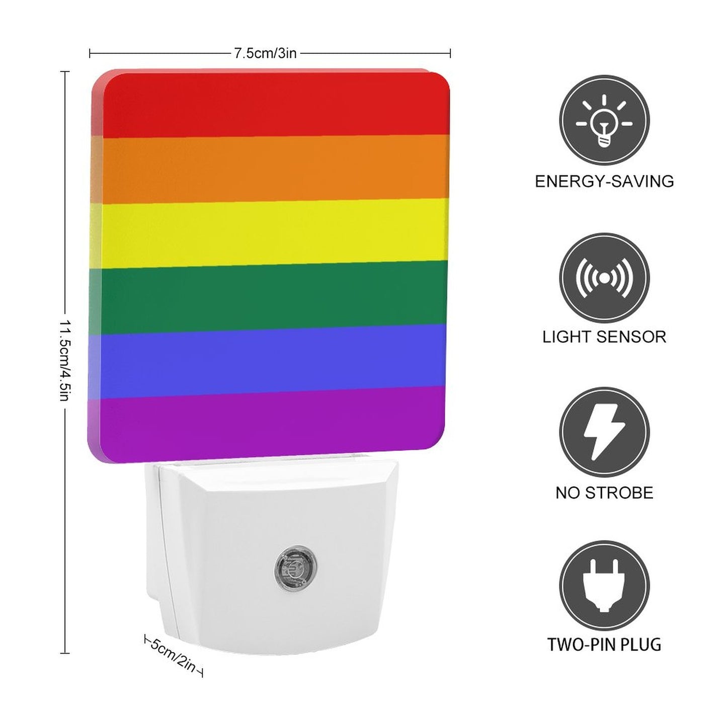 Rainbow Pride Flag Night Light - Multiple Sizes