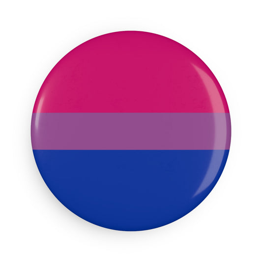 Bisexual Pride Flag Round Button Magnet