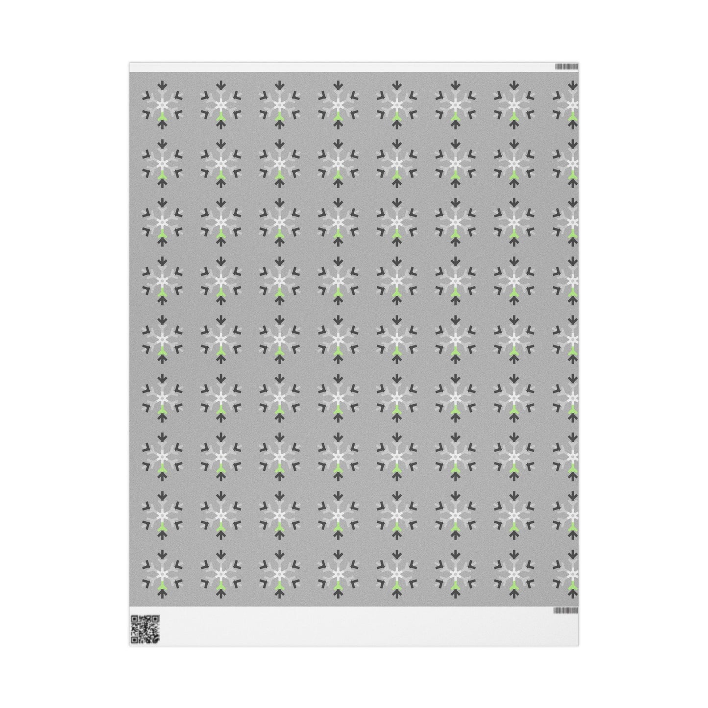 Agender Pride Flag Snowflake Wrapping Paper - Multiple Sizes/Finishes