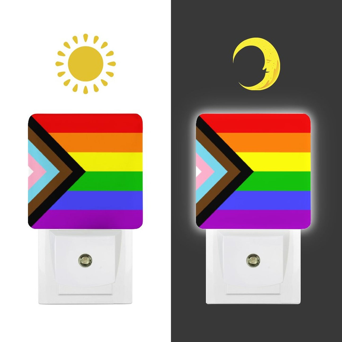 Progress Pride Flag Night Light - Multiple Sizes