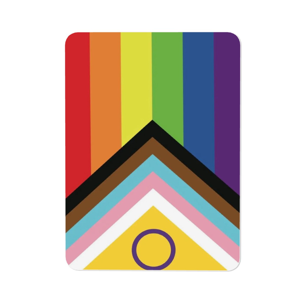 Inclusive Progress Pride Flag Rectangle Magnet