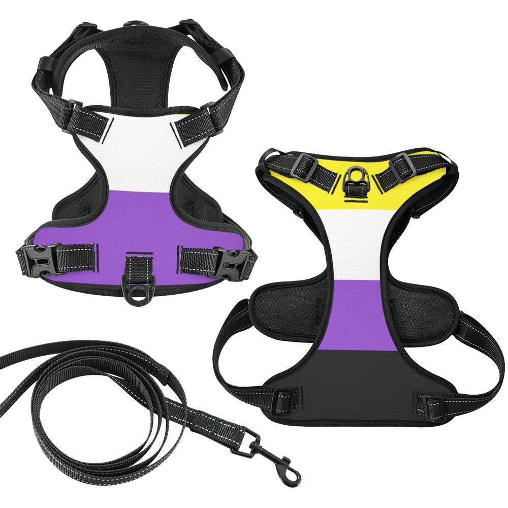 Non-Binary Pride Flag Dog Harness
