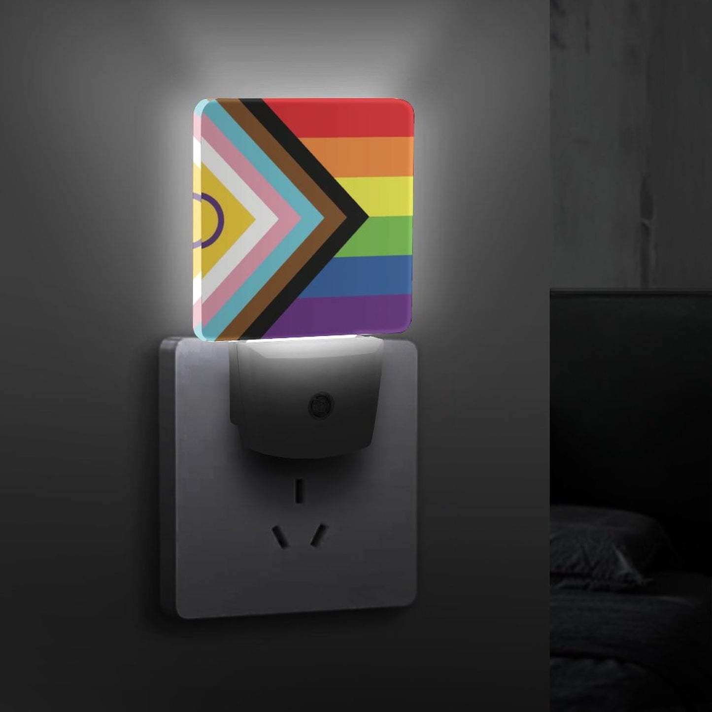 Inclusive Progress Pride Flag Night Light - Multiple Sizes