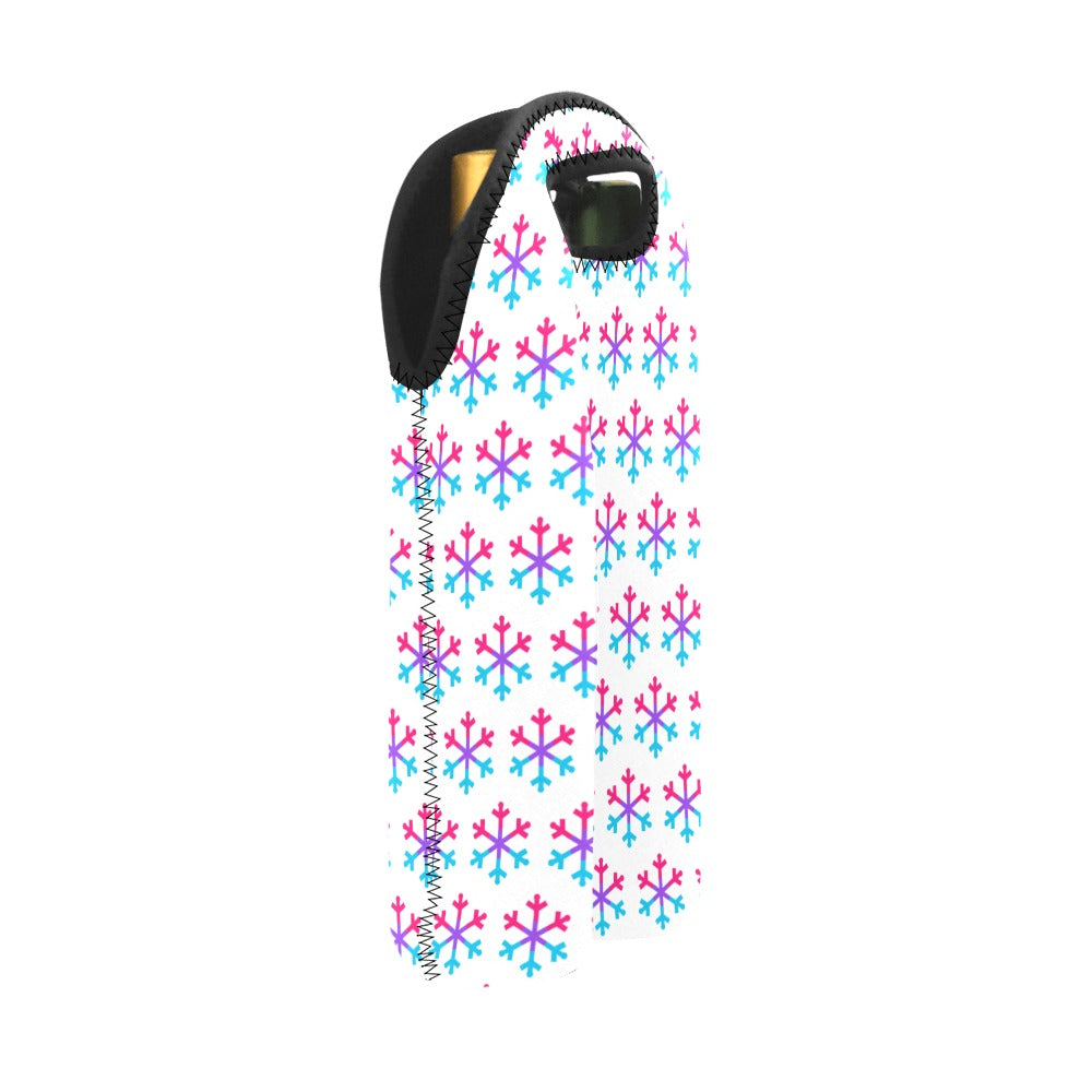 Androgyne Pride Flag Snowflake 2-Bottle Neoprene Wine Bag