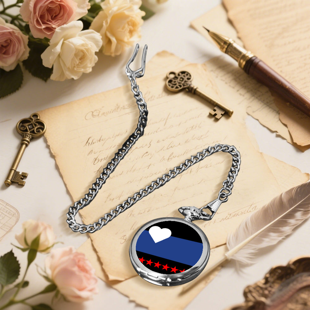 Foot Fetish Pride Flag Round Pocket Watch