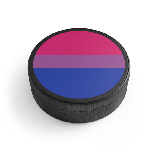 Bisexual Pride Flag Hockey Puck