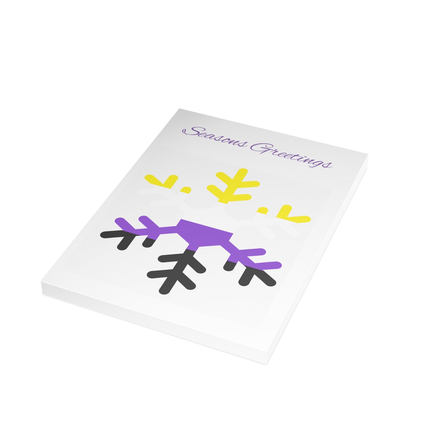 Non-Binary Pride Flag Snowflake Greeting Cards