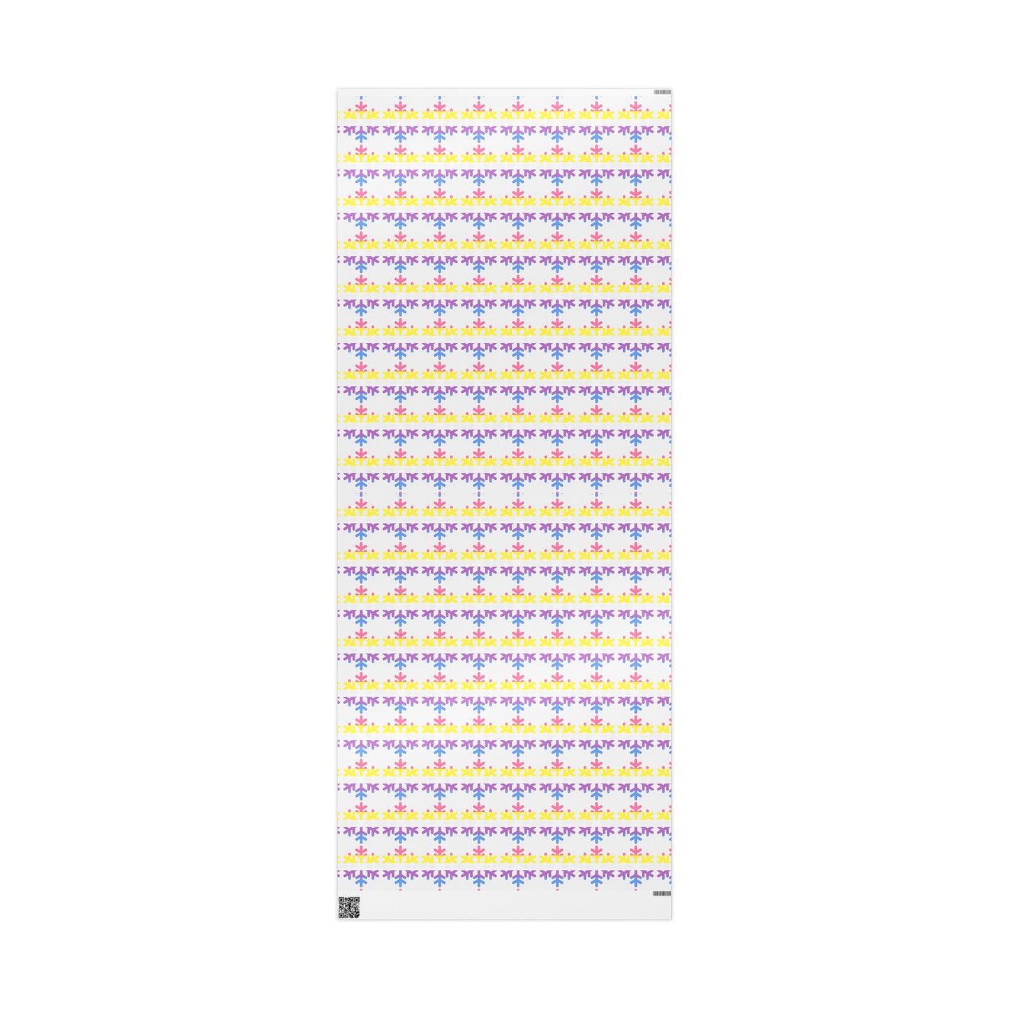 Bigender Pride Flag Snowflake Wrapping Paper - Multiple Sizes/Finishes