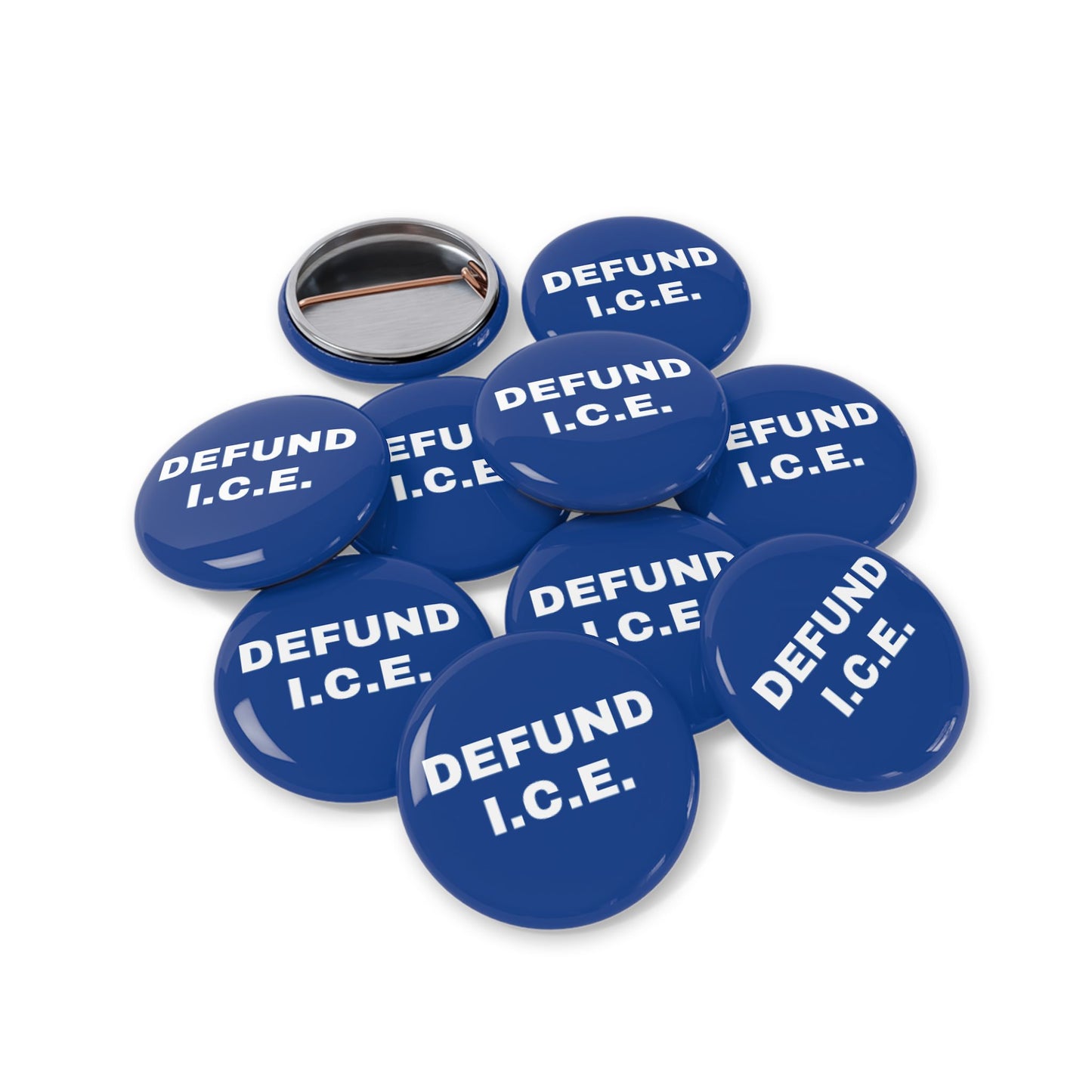 Defund I.C.E. Round Pins - Multiple Sizes