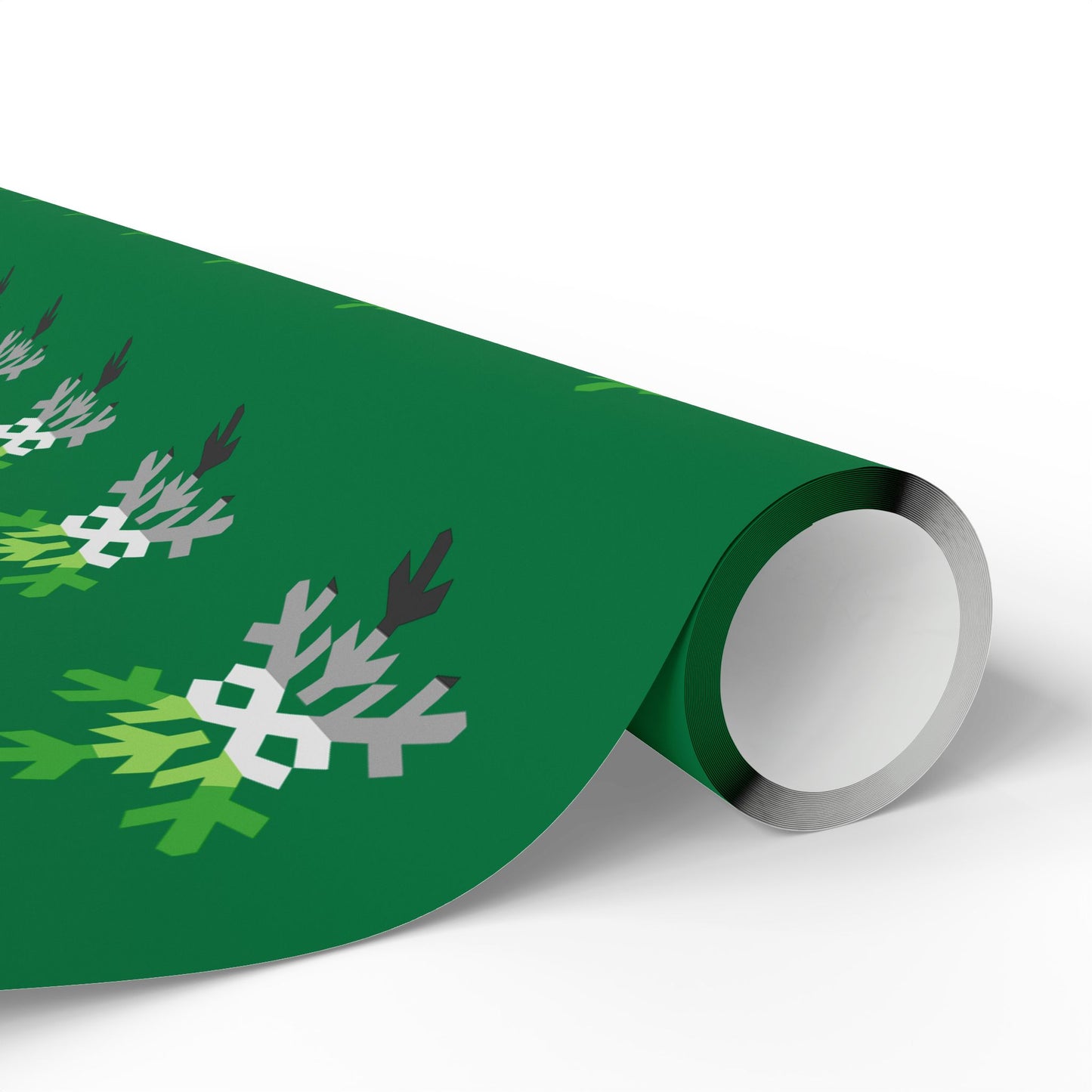 Aromantic Pride Flag Snowflake Wrapping Paper - Multiple Sizes/Finishes