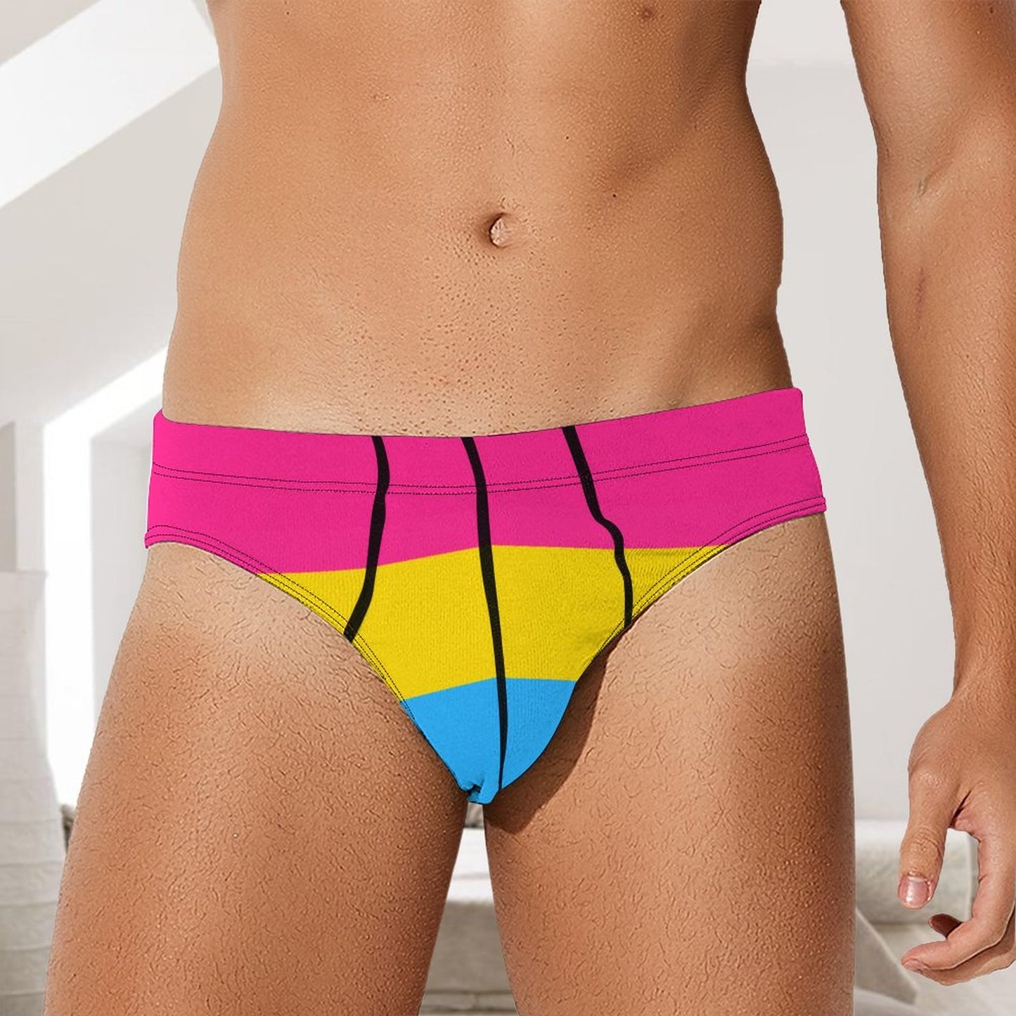 Pansexual Pride Flag Briefs – Traditional Masculine Cut