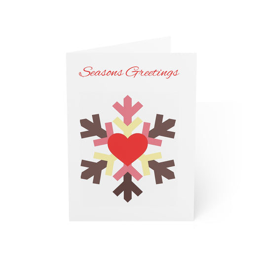 Fat Fetish Pride Flag Snowflake Greeting Cards