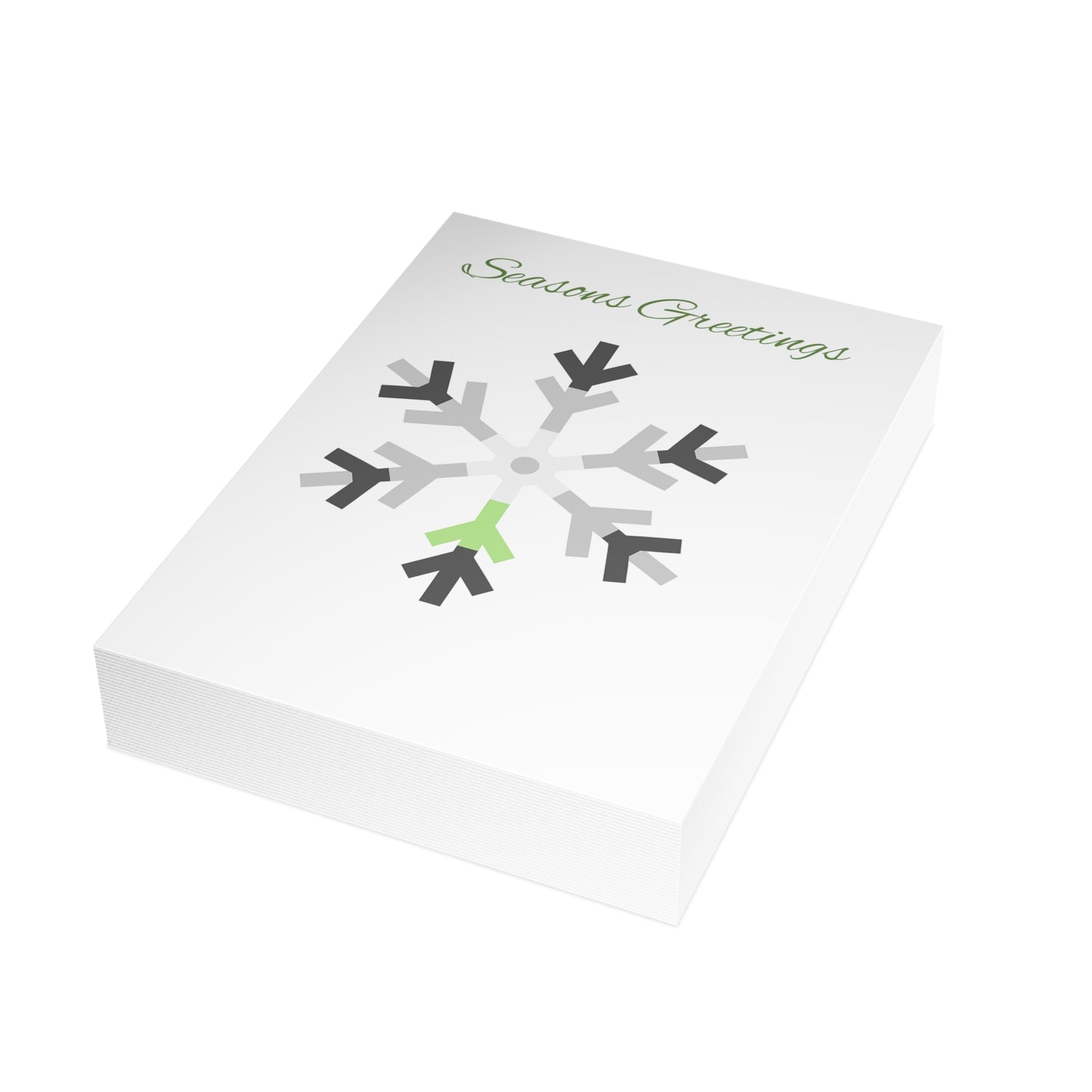 Agender Pride Flag Snowflake Greeting Cards