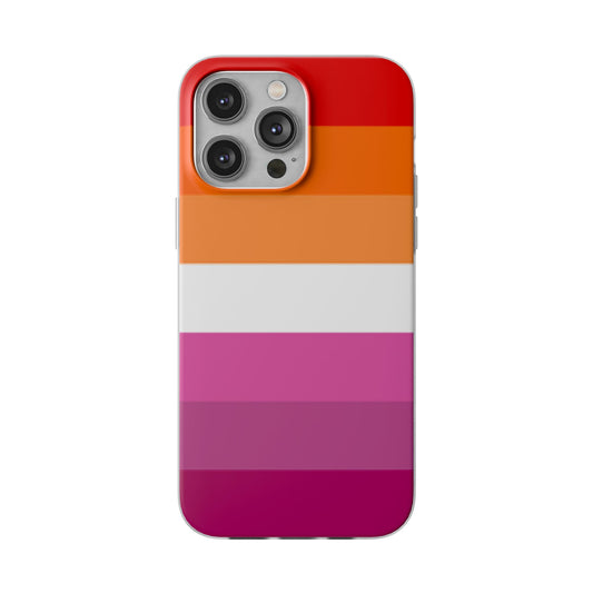 Lesbian Pride Flag iPhone Flexi Case - Multiple Generations