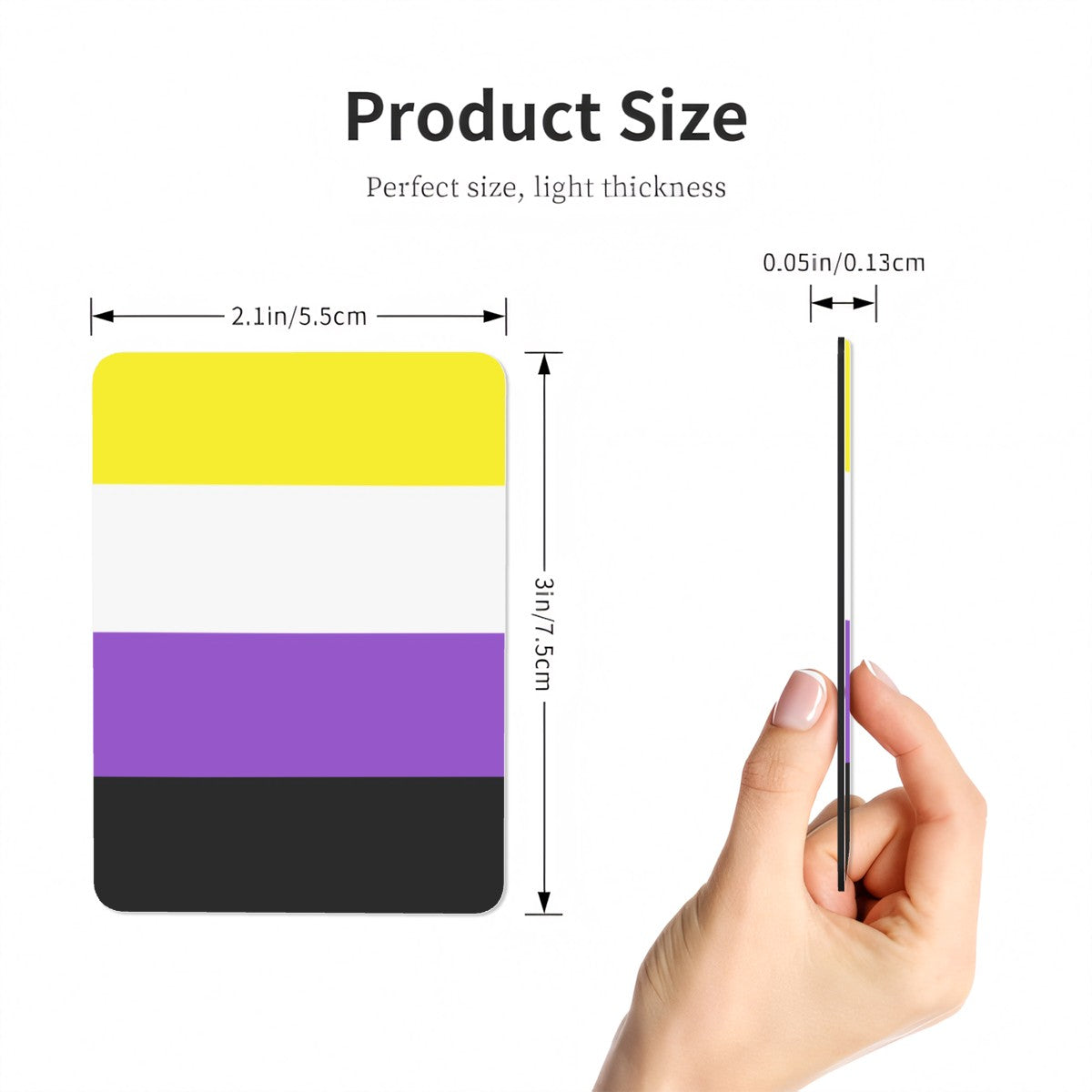Non-Binary Pride Flag Rectangle Magnet