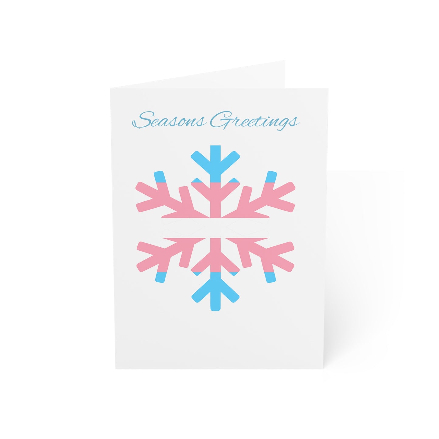 Transgender Pride Flag Snowflake Seasonal Greeting Cards