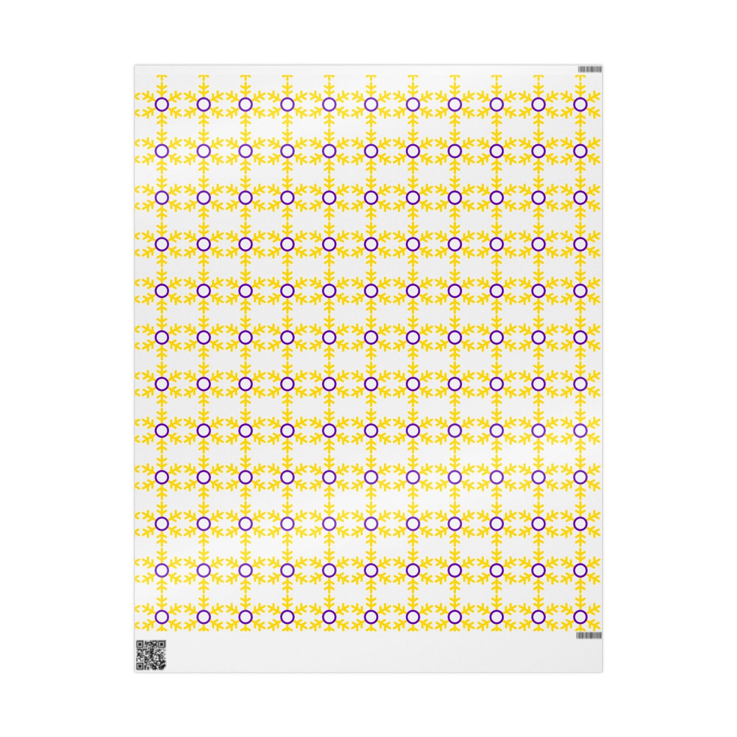 Intersex Pride Flag Snowflake Wrapping Paper - Multiple Sizes/Finishes