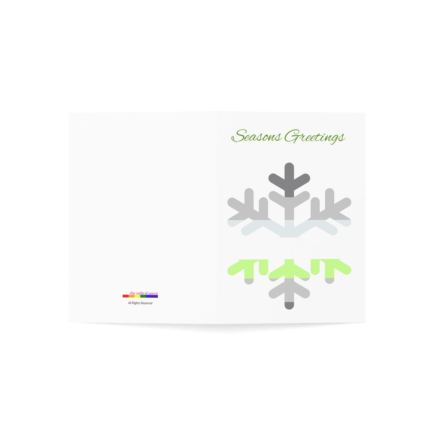 Demiagender Pride Flag Snowflake Greeting Cards