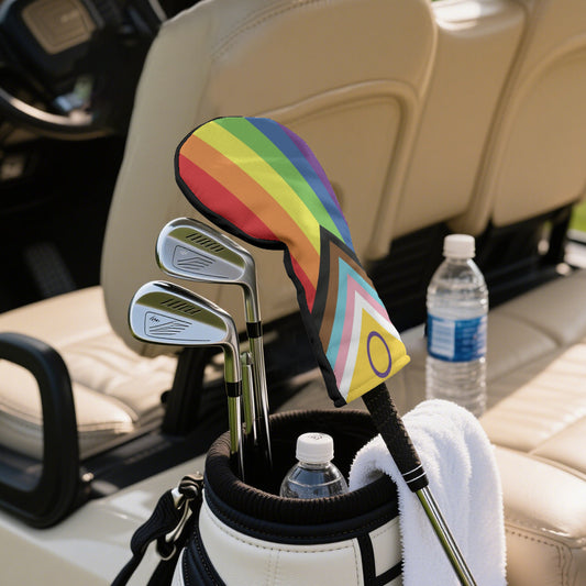 Inclusive Progress Pride Flag Golf Clubs Head Cover - 13" x 6.7"