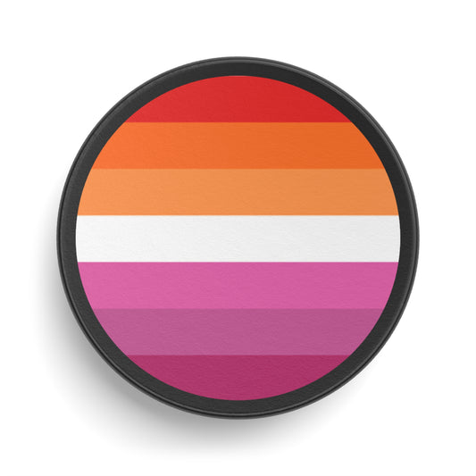 Lesbian Pride Flag Hockey Puck
