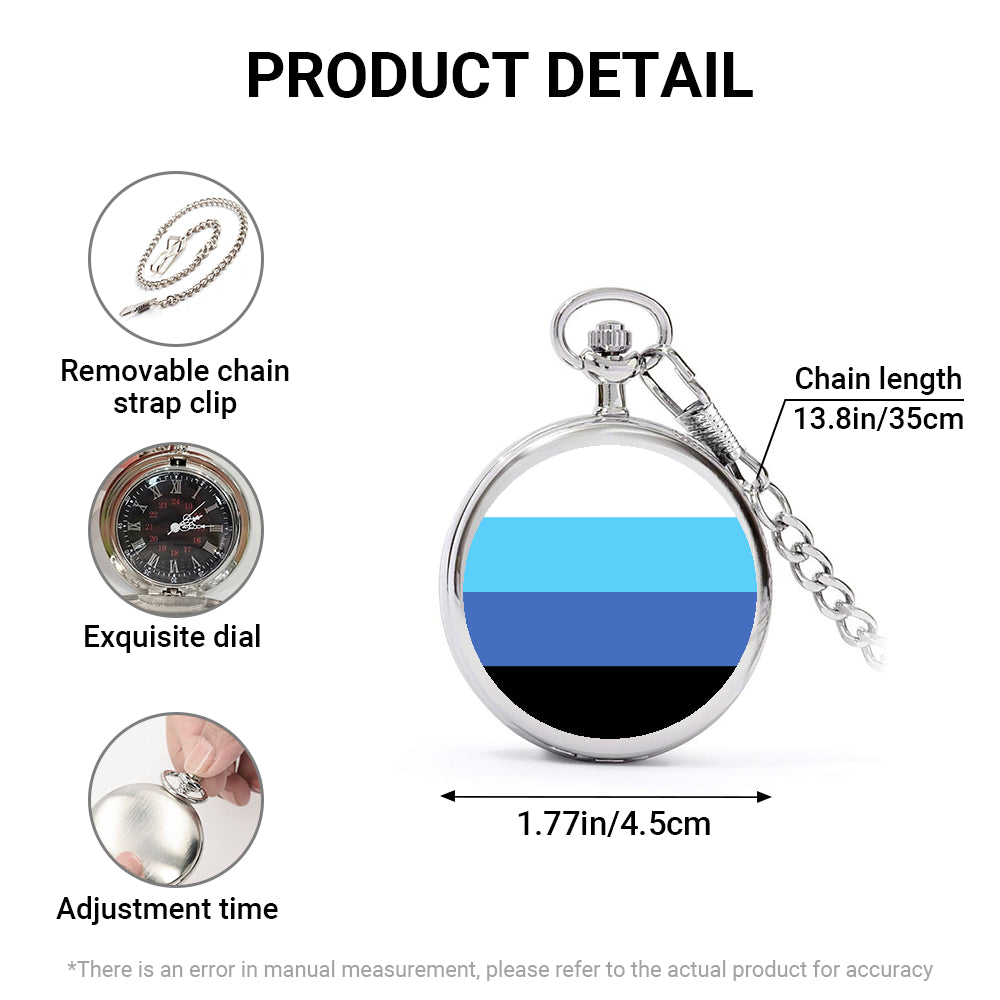 Transmasculine Pride Flag Round Pocket Watch