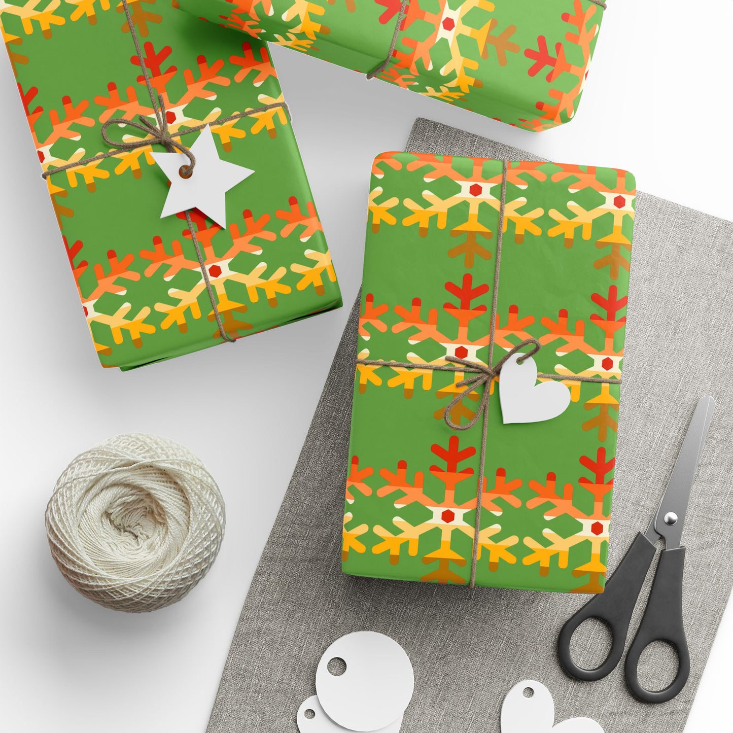Butch Pride Flag (Mod Q) Snowflake Wrapping Paper - Multiple Sizes/Finishes