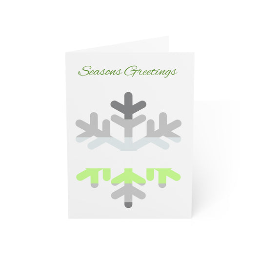 Demiagender Pride Flag Snowflake Greeting Cards