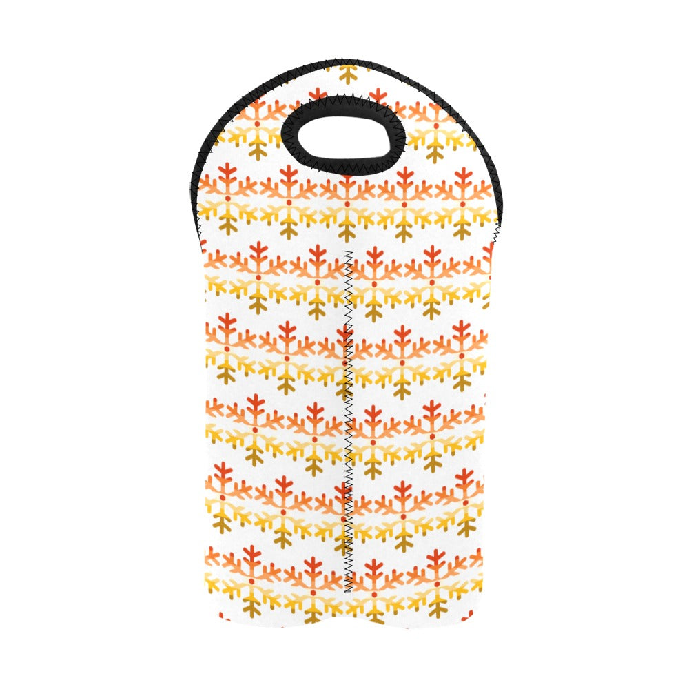 Butch Pride Flag (Mod Q) Snowflake 2-Bottle Neoprene Wine Bag