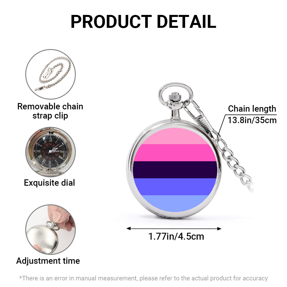Omnisexual Pride Flag Round Pocket Watch